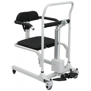 Cadeira de Banho Móvel com Elevador de Transferência Elétrico e Assento Dividido, até 149 kg, ODIETOM, Preto