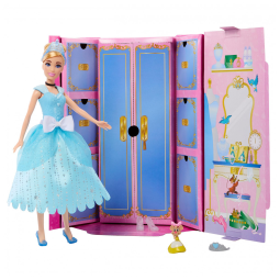 Boneca Cinderela Fashion com 12 Modas e Acessórios Surpresa Brinquedo das Princesas Disney, Mattel.