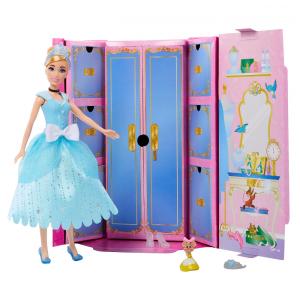 Boneca Cinderela Fashion com 12 Modas e Acessórios Surpresa Brinquedo das Princesas Disney, Mattel.