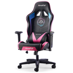 Cadeira Gamer Ergonômica com Apoio Lombar e Cabeça, AUTOFULL, Preto