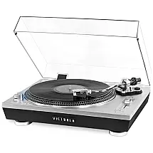 Vitrola Toca Discos 2 Velocidades com Bluetooth, 110v, VICTROLA VPRO 2000 SLV, Preto