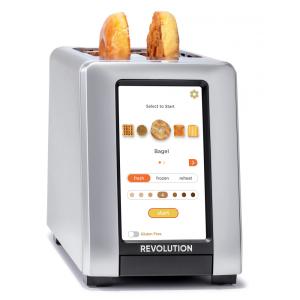 Torradeira Elétrica Multifunções 2 Fatias com Tela LCD e Aço Inoxidável, Branca, 110v, REVOLUTION R270, Branco