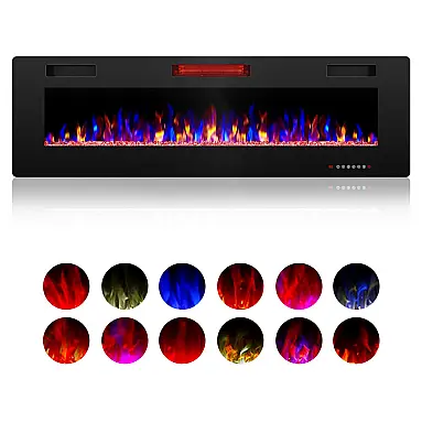 Lareira Elétrica ZAFRO 107x46cm 1500W