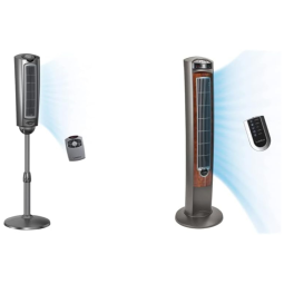 Ventilador de Torre Oscilante, Ventilador de Pedestal, Controle Remoto, Portátil, para Quarto, Casa, 2535,T42954 Lasko , Madeira e Cinza