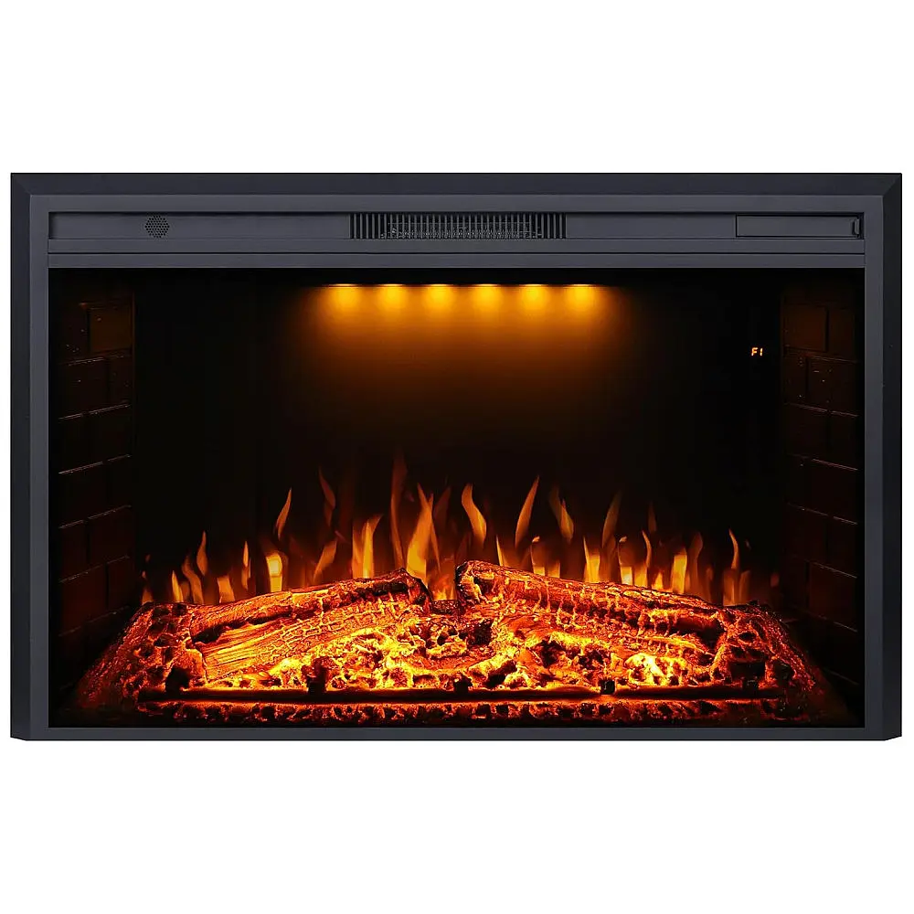 Lareira Elétrica de Embutir A69x127L com Controle Remoto e Proteção contra Superaquecimento, 1500W, 110V, VALUXHOME EF50T, Preto