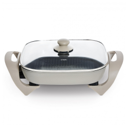 Frigideira Elétrica COOK WITH COLOR 30 cm x 42,5 cm Antiaderente, 1400W, Livre de Substâncias Nocivas, Tampa de Vidro