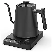 Chaleira Elétrica 900mL com Desligamento Automático e Controle de Temperatura, 1200W, Branca, 110v, GOODGAD, Branco