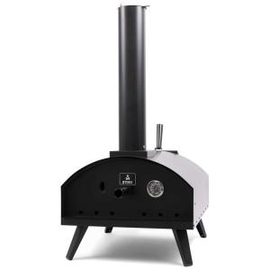 Stoke Forno de Pizza Portátil á Carvão, Pizzas de ate com Termômetro, Preto