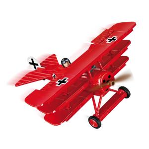 Kit de Construção Avião Barão Vermelho Fokker DR.1 A Grande Guerra com 175 Peças, COBI, Vermelho