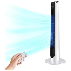 VEOHAUT Ventilador de Torre com Tela LED e Controle Remoto 110V, Branco