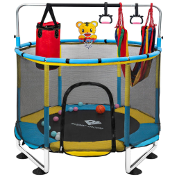 Trampolim Ajustável para Crianças de 1,52m Ideal para Uso Interno e Externo PY SUPER MODE.