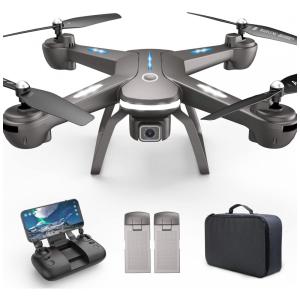 Drone Lopom com Câmera 4K Wi Fi 5G para Adultos e 2 Baterias, Preta