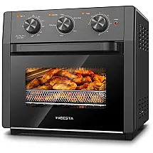 Forno Elétrico de Bancada 20L 5 em 1 com Função AirFryer 1300W, 110v, WEESTA, Cinza escuro