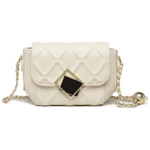 ZGG Bolsa Feminina de Ombro, Couro Sintético, Branco