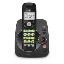 Telefone Residencial sem Fio VTech VG13411 DECT 6.0 com Conexão Bluetooth e Secretária Eletrônica Digital - Preto