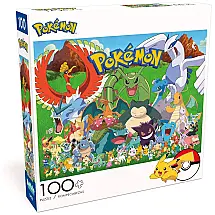 Quebra-Cabeça Pokémon Fan Favorites 100 Peças Buffalo Games 38 x 28 cm