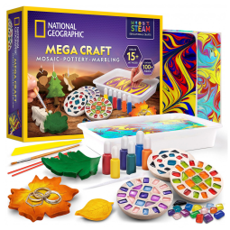 Mega Kit Artes & Artesanato – Brinquedo Educativo STEM, 3‑em‑1 Criatividade para Crianças, Presente Criativo, National Geographic
