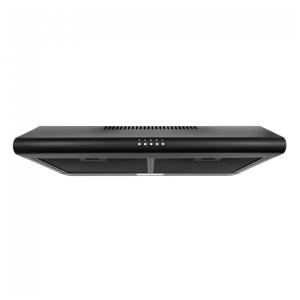 Coifa exaustora de embutir sob armário 76cm COSMO preto fosco perfil slim controles por botão filtros reutilizáveis alumínio LED 110V