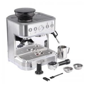 Máquina de Café Expresso 2.5L em Aço Inoxidável com Batedor e Bocal de Leite, 110V, Zstar, Prata