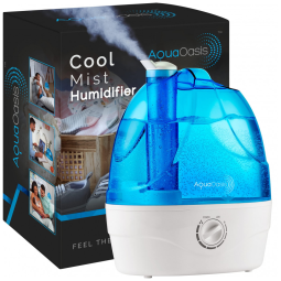 Umidificador Ultrassônico Silencioso 24H de Ação, 6 Litros de Saída, 110V, AquaOasis, Branco