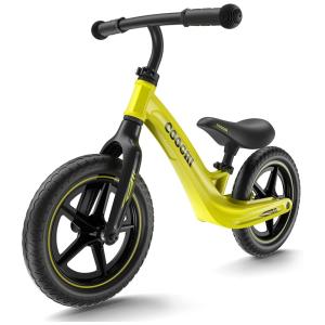 Bicicleta sem Pedal para Equilíbrio com Quadro de Liga de Magnésio e Guidão Ajustável, Idade 2 a 6 Anos, COOGHI, Verde