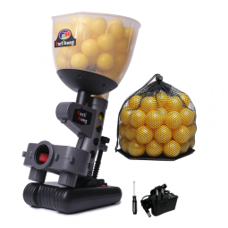 Lançador de Bolas Automático Infantil com Bolas de Pingue Pongue, Precisão de Rebatidas, Alimentada por Baterias ou Energia e Bolas