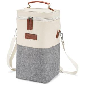 Bolsa Térmica Para Transporte de Vinhos Cana Co até 4 Garrafas, Cinza