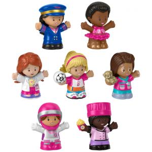 Fisher-Price Little People Barbie - Brinquedo Infantil, Pacote de Figuras "Você Pode Ser o Que Quiser" com 7 Personagens - Para Crianças de