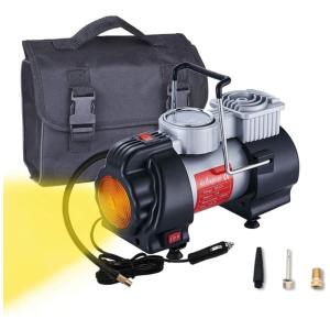 Compressor de Ar Portátil Profissional LED 12V 150 PSI para Carro, SUV Motocicleta Bike Bola, GSPSCN 4350287819, Preto