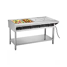 Aquecedor de Alimentos a Vapor VEVOR 4 Cubas Inox Buffet Temperatura Independente 1800W 110V