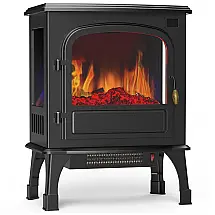 Lareira Elétrica Sweetcrispy FP203R-T3-P de Piso 51 cm (20,2") Efeito Chama 3D 1500 W Timer 12h e Remoto