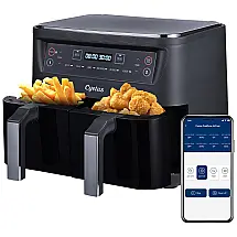 AirFryer Inteligente 6 em 1 com 8 Litros de Capacidade, Controle Digital, 1560W 110V, CYETUS, Preta