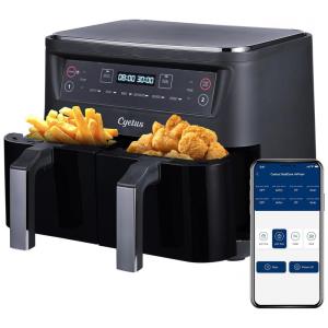 AirFryer Inteligente 6 em 1 com 8 Litros de Capacidade, Controle Digital, 1560W 110V, CYETUS, Preta