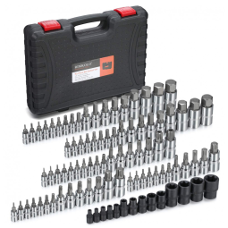Conjunto de Soquetes 92 peças com Chave Torx e Estojo, RIMKOLO Ygbs 001, Preto