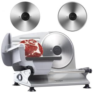 Fatiador de Frios com 2 Lâminas em Aço Inoxidável, YEEPER, Cinza