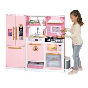 Cozinha de Brinquedo Interativa com 35 Acessórios Estilo Princesa Disney, Rosa