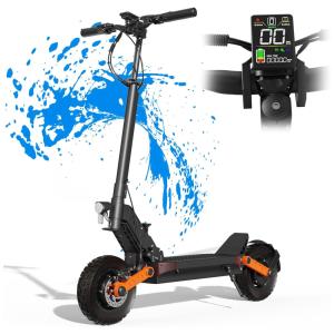 Patinete Elétrico Dobrável para Adultos até 54 km por hora, com Freio á Disco Duplo, 800W, JOYOR, Preto
