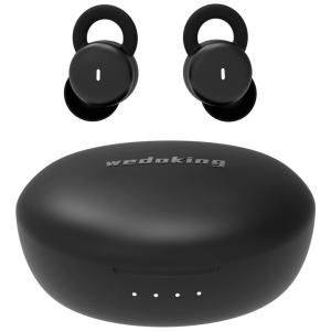 WEDOKING Fone de Ouvido sem Fio e com Bluetooth, Preto