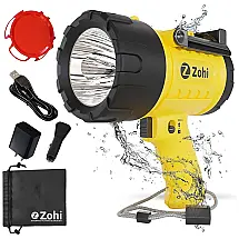 Lanterna 1500LM com USB, 3 Modos de Luz, á Prova D, 18W, Amarela, ZOHI ZML102, Amarelo
