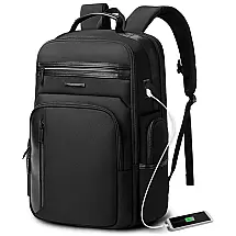 BANGE Mochila para Notebook 15,6" com Porta USB, Resistente e Preta, Ideal para Trabalho e Viagem