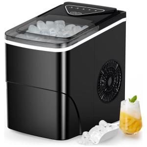 Máquina de Gelo SLIM07 até 11 kg em 24H Portátil, 150W, 110v, SILONN, Dourado