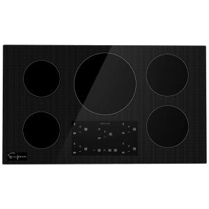 Cooktop Elétrico de Indução 36" 91cm para Embutir, com 5 Queimadores em Vidro Cerâmico, 220V 3700W, Empava ‎IDC36-240V, Preto