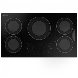 Cooktop elétrico de indução 91cm Empava 5 zonas vidro preto Bridge‑SYNC RapidHeat 11400W 220V