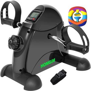 HOMGIM Mini Bicicleta Ergométrica Elétrica Ideal Para Idosos e Treino em Casa com Tela LCD, Preta.