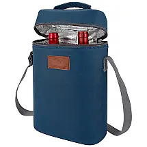 Bolsa Térmica Para Transporte de Vinhos NUPTSE até 2 Garrafas, Azul