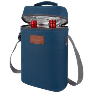 Bolsa Térmica Para Transporte de Vinhos NUPTSE até 2 Garrafas, Azul