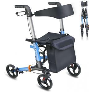 Andador Adulto Idoso AGTAGUES com Assento, Suporta até 136 Quilos, Azul