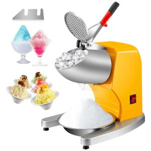 VEVOR Máquina de Raspadinha Industrial, Aço Inoxidável, 95 kg, h, 110V, 300W, Amarelo