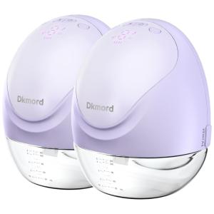 Bomba Tira Leite Elétrica com 3 Modos, 9 Níveis, Display LED e Baixo Ruído, 2Un Tamanho de 17 a 25mm, Dkmord, Roxa