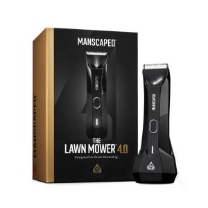 Barbeador Elétrico Masculino Portátil MANSCAPED com Cabeças de Lâmina de Cerâmica e à Prova Dágua, Preto